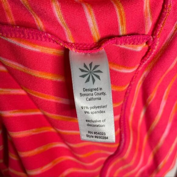 Athleta Pop Pink Orange Space Dye Running Top M - Picture 7 of 7